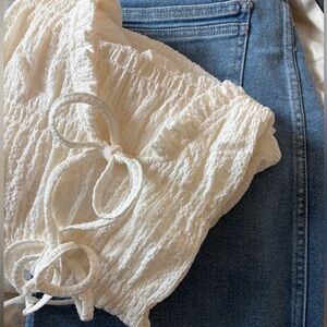 Women's Ruffle Blouse in Winter White Cream Size XXL 20